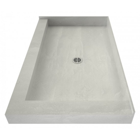 Redi Base 30 x 54 Shower Pan Center Drain Right Dual Curb