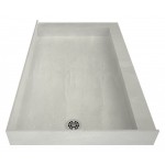 Redi Base 30 x 54 Shower Pan Left Drain Right Dual Curb