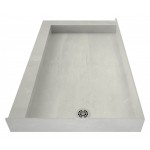 Redi Base 30 x 54 Shower Pan Right Drain Left Dual Curb