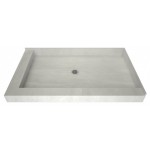 Redi Base 30 x 60 Shower Pan Center Drain Left Dual Curb