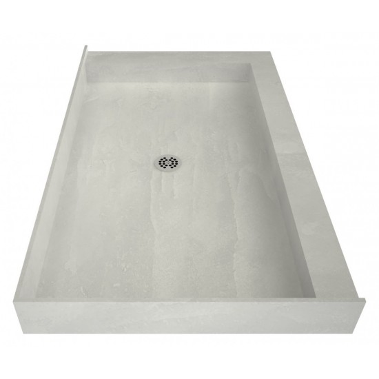 Redi Base 30 x 60 Shower Pan Center Drain Right Dual Curb