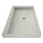 Redi Base 34 x 48 Shower Pan Center Drain Left Dual Curb