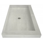 Redi Base 34 x 60 Shower Pan Center Drain Left Dual Curb