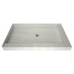 Redi Base 37 x 60 Shower Pan Center Drain Right Dual Curb