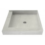 Redi Base 42 x 42 Shower Pan Center Drain Right Dual Curb