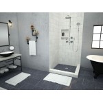 Redi Base 42 x 42 Shower Pan Center Drain Right Dual Curb