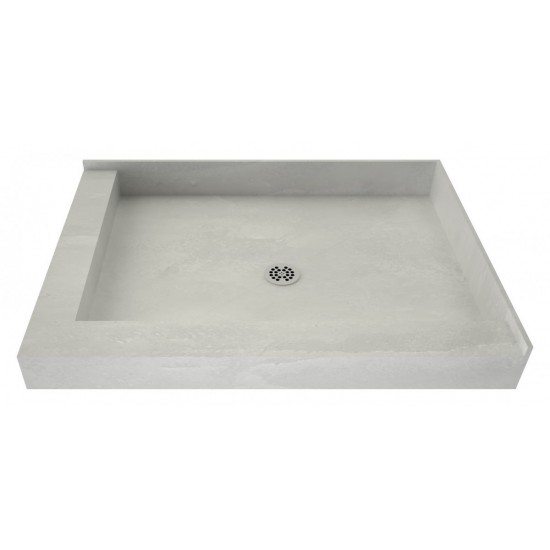 Redi Base 48 x 37 Shower Pan Center Drain Right Dual Curb