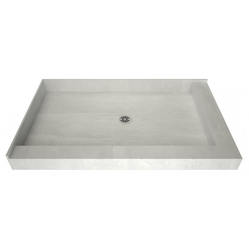 Redi Base 30 x 42 Shower Pan With Center Drain Right Dual Curb