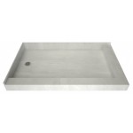 Redi Base 30 x 48 Shower Pan Left Drain Right Dual Curb