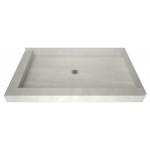 Redi Base 32 x 48 Shower Pan With Center Drain Left Dual Curb