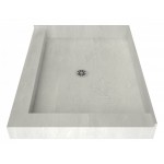 Redi Base 42 x 36 Shower Pan Center Drain Left Dual Curb