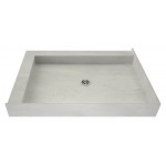 Redi Base 42 x 36 Shower Pan Center Drain Left Dual Curb