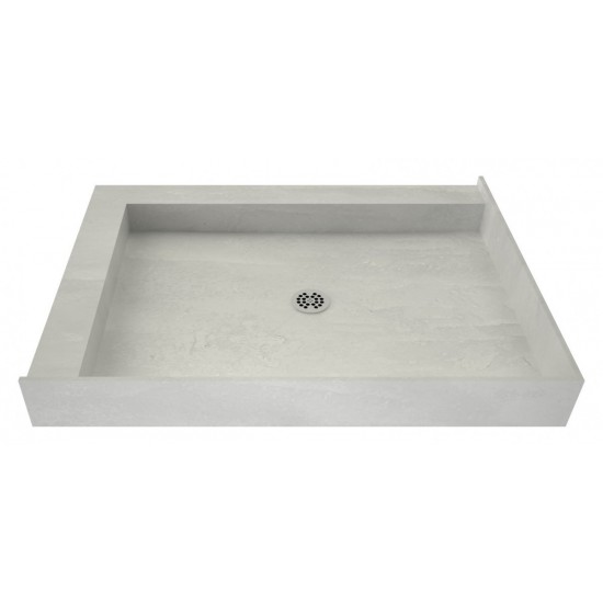 Redi Base 42 x 36 Shower Pan Center Drain Left Dual Curb