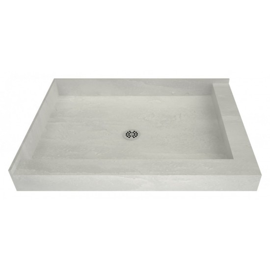 Redi Base 42 x 36 Shower Pan Center Drain Left Dual Curb