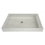 Redi Base 42 x 36 Shower Pan Center Drain Right Dual Curb