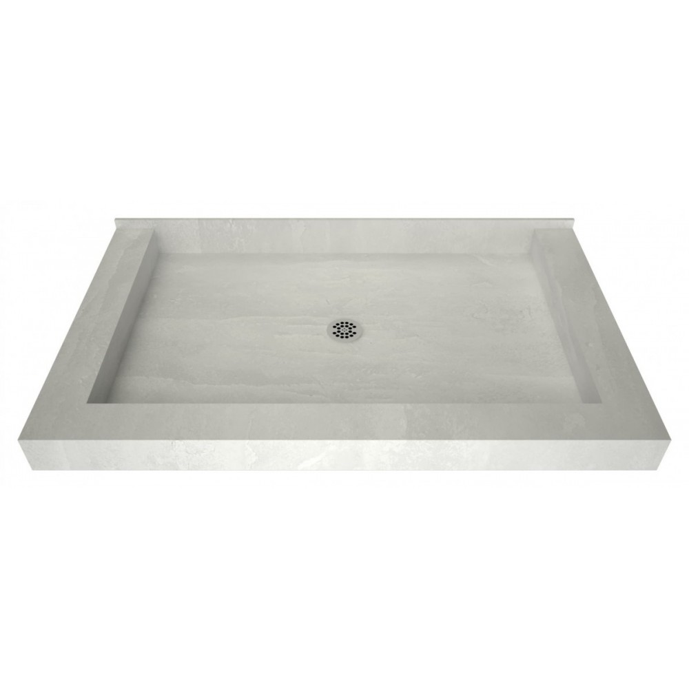 Redi Base 30 x 54 Triple Curb Shower Pan With Center Drain