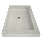 Redi Base 30 x 54 Triple Curb Shower Pan With Center Drain