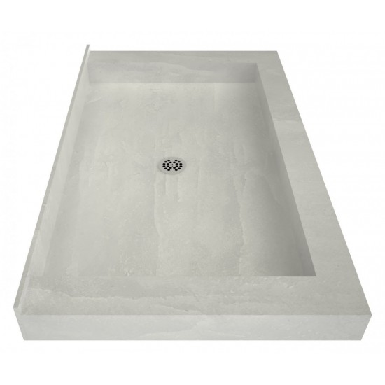 Redi Base 30 x 54 Triple Curb Shower Pan With Center Drain