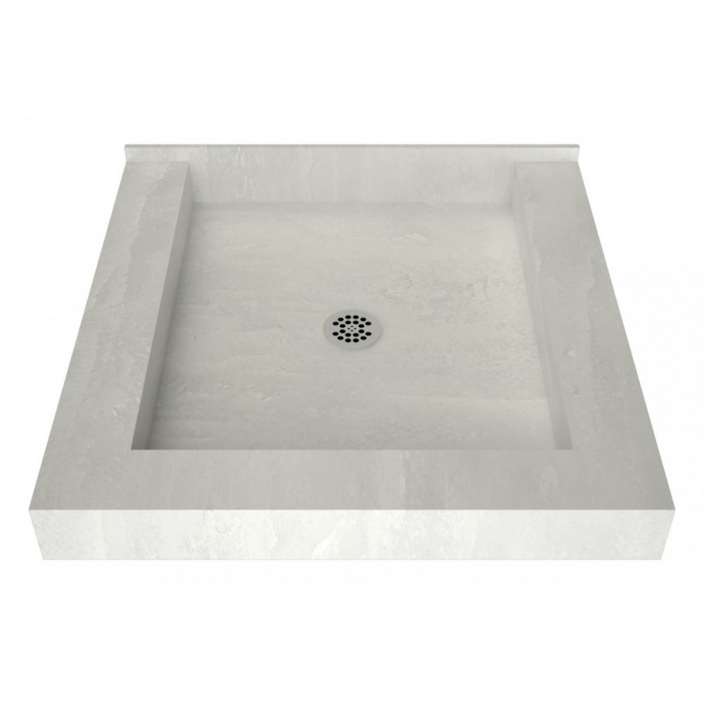 Redi Base 32 x 32 Triple Curb Shower Pan With Center Drain