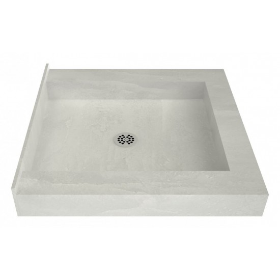 Redi Base 32 x 32 Triple Curb Shower Pan With Center Drain