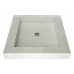 Redi Base 36 x 36 Triple Curb Shower Pan With Center Drain