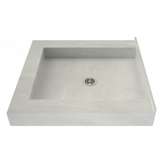 Redi Base 42 x 42 Triple Curb Shower Pan With Center Drain