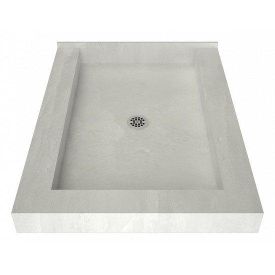 Redi Base 48 x 37 Triple Curb Shower Pan With Center Drain