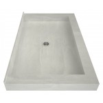 Redi Base 30 x 42 Triple Curb Shower Pan With Center Drain