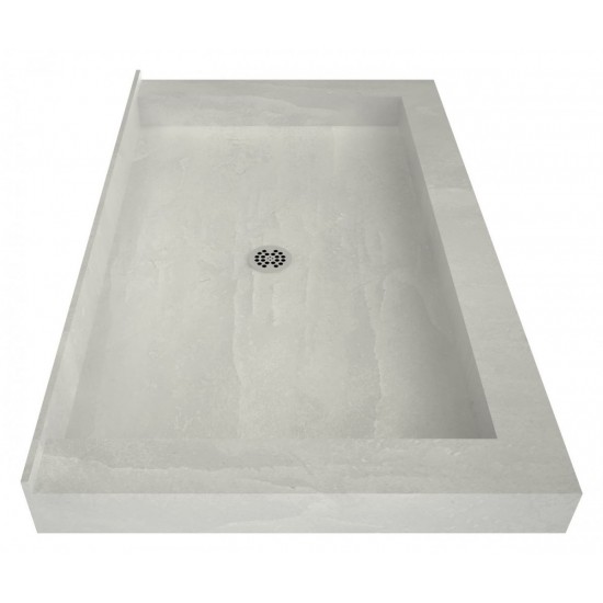 Redi Base 30 x 42 Triple Curb Shower Pan With Center Drain