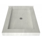 Redi Base 42 x 36 Triple Curb Shower Pan With Center Drain