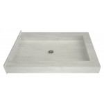 Redi Base 42 x 36 Triple Curb Shower Pan With Center Drain