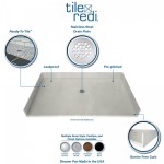 Redi Base 33 x 60 Barrier Free Shower Pan With Center Drain