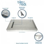 Redi Trench 30 x 60 Shower Pan Right Solid BN Trench