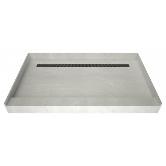 Redi Trench 34 x 48 Single Curb Shower Pan Back BN Trench