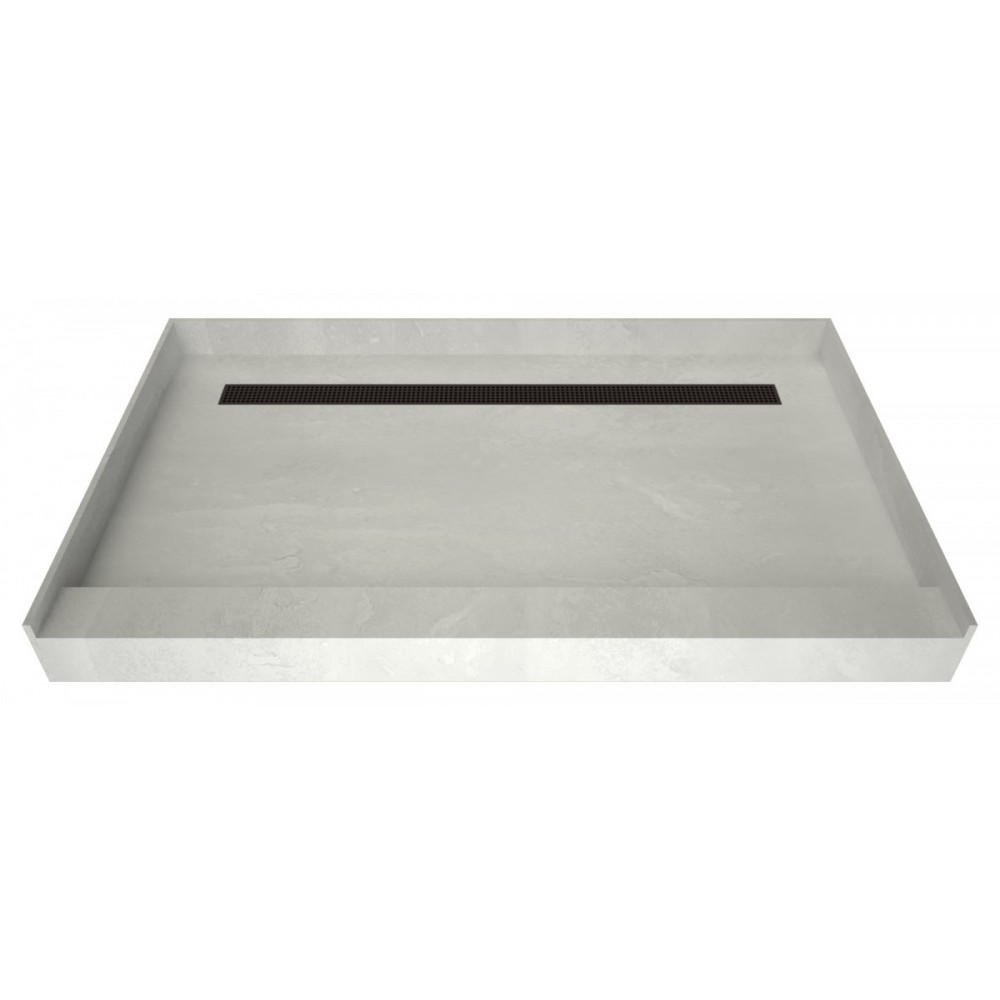 Redi Trench 34 x 48 Single Curb Shower Pan Back OB Trench