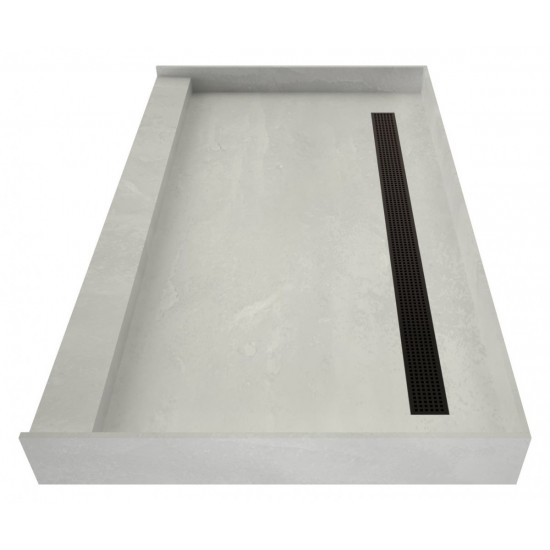 Redi Trench 34 x 48 Single Curb Shower Pan Back OB Trench