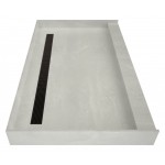 Redi Trench 34 x 48 Single Curb Shower Pan Back OB Trench