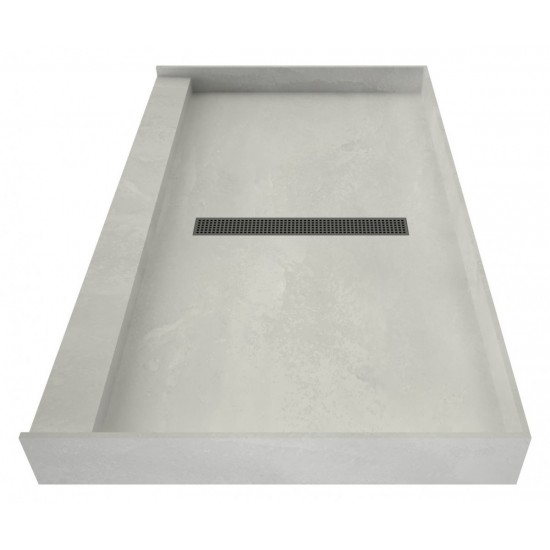 Redi Trench 34 x 48 Shower Pan Center Designer BN Linear Drain