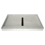 Redi Trench 34 x 48 Shower Pan Center Designer OB Linear Drain