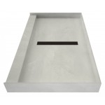 Redi Trench 34 x 48 Shower Pan Center Designer OB Linear Drain