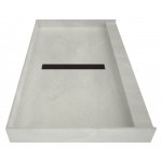 Redi Trench 34 x 48 Shower Pan Center Designer OB Linear Drain