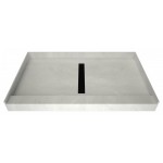 Redi Trench 34 x 48 Shower Pan Center Designer MB Linear Drain