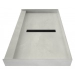 Redi Trench 34 x 48 Shower Pan Center Designer MB Linear Drain