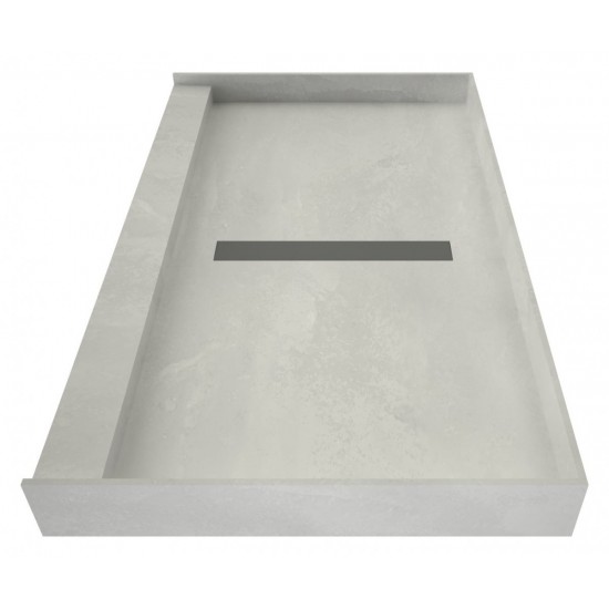 Redi Trench 34 x 48 Shower Pan Center Solid BN Linear Drain