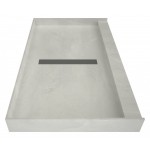 Redi Trench 34 x 48 Shower Pan Center Solid BN Linear Drain