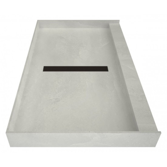 Redi Trench 34 x 60 Shower Pan Center Designer OB Trench Drain