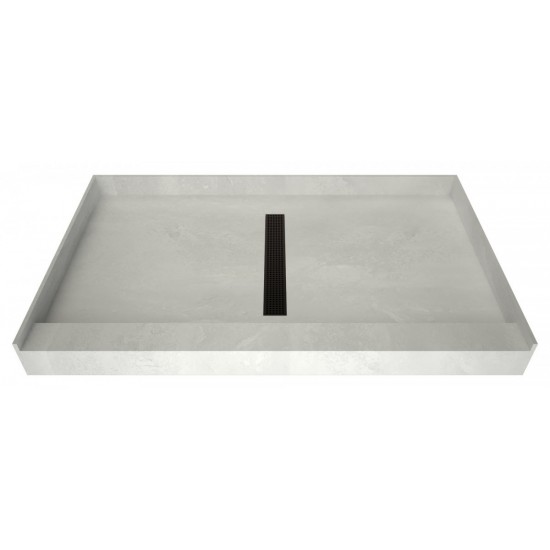 Redi Trench 36 x 48 Shower Pan Center Designer OB Linear Drain