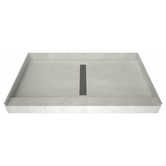 Redi Trench 36 x 48 Shower Pan Center Solid BN Linear Drain