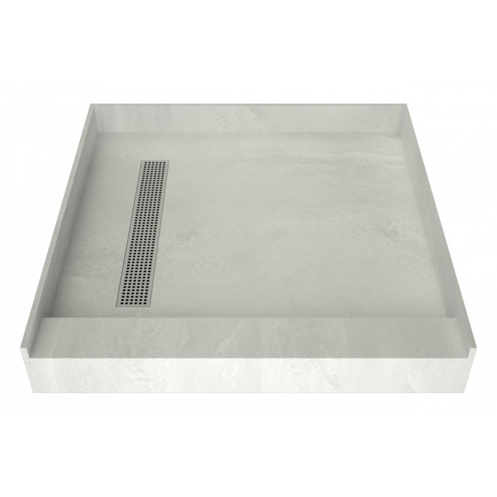 Redi Trench 42 x 42 Shower Pan Left Designer PC Trench