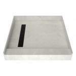 Redi Trench 42 x 42 Shower Pan Left Designer OB Trench